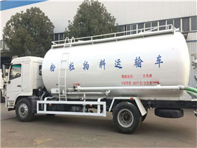 东风天锦单桥17方粉尘物料运输车  